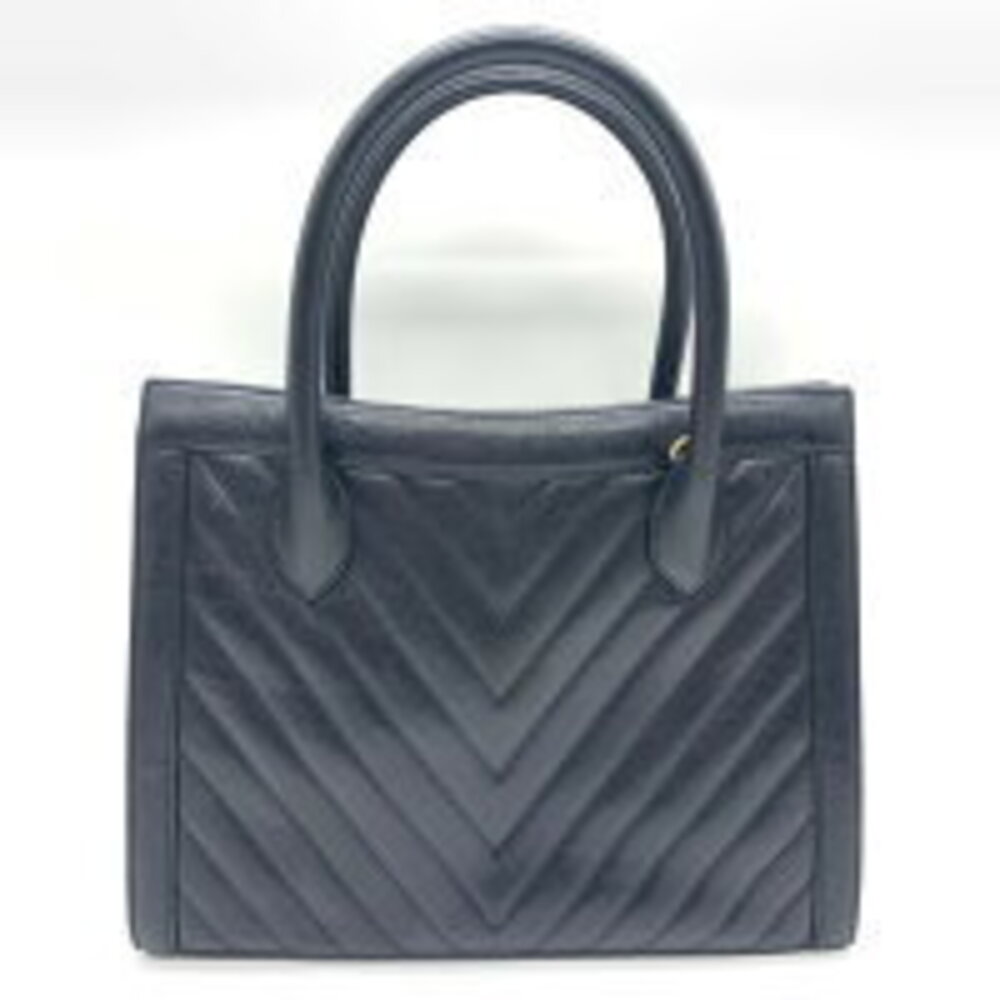 Chanel V Stitch Coco Ball Tote Bag Caviar Leather Black